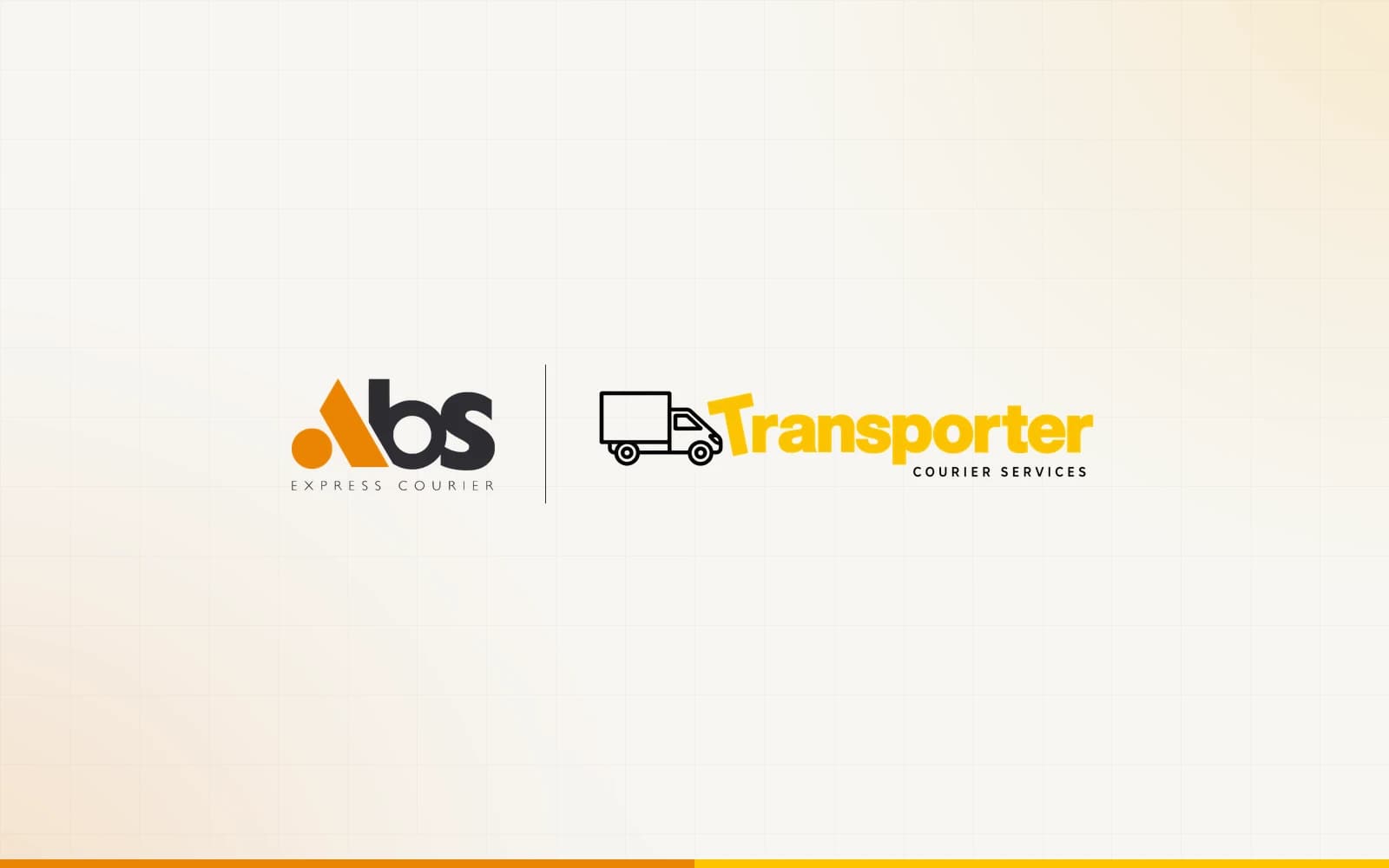 ABS and Transporter Courier Services logos side by side